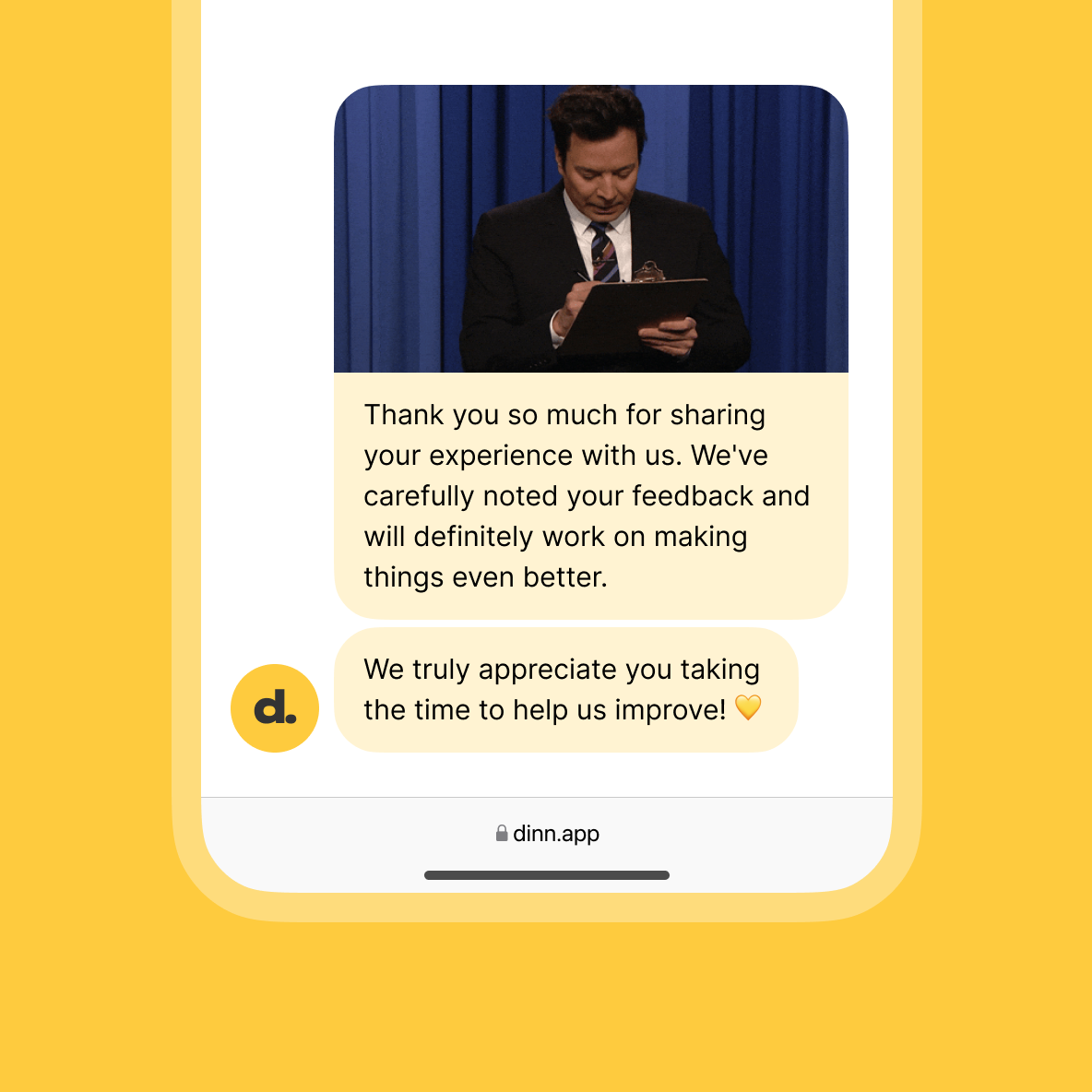 Feedback sent